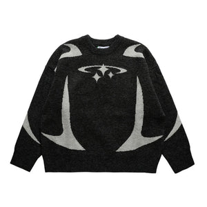 Casual Galaxy Knit Crewneck Sweater