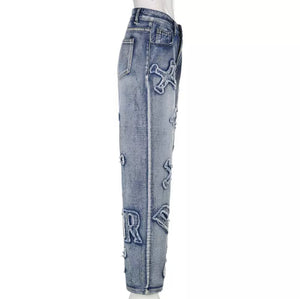RX Distressed Patchwork Jeans