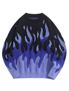 Knitted Flame Crewneck