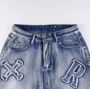 RX Distressed Patchwork Jeans