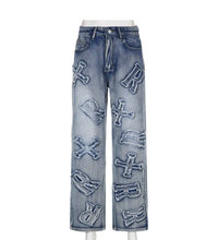 Load image into Gallery viewer, RX Distressed Patchwork Jeans