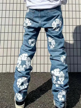 Load image into Gallery viewer, Classic Denim Flower Jeans