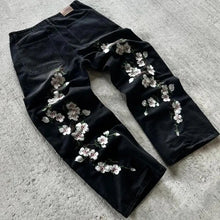 Load image into Gallery viewer, Embroidered Cherry Blossom Jeans