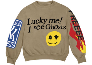 Kids See Ghosts Lucky Me Crewneck - Black Crown Fashion