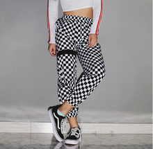 Load image into Gallery viewer, Casual Checkered Track Pants - Black Crown Fashion