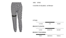 Load image into Gallery viewer, Casual Checkered Track Pants - Black Crown Fashion