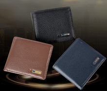 Load image into Gallery viewer, Genuine Leather Anti-Loss Smart Wallet - Black Crown Fashion