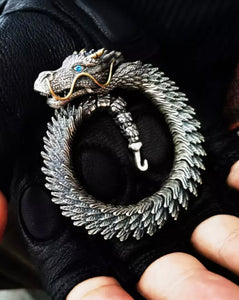 Dragon Bite Silver Bracelet