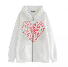 Load image into Gallery viewer, Spider Web Heart Hoodie