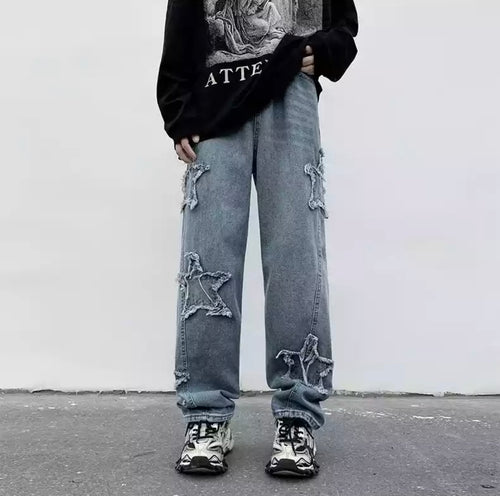 Star Struck Embroidered Blue Jeans