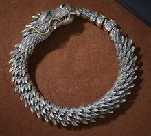 Load image into Gallery viewer, Dragon Bite Silver Bracelet