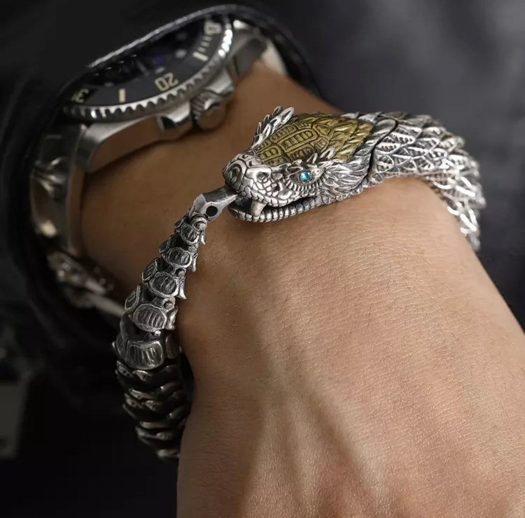 Snake Bite Silver Bracelet