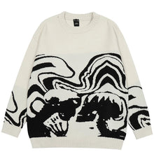 Load image into Gallery viewer, Skeletal Embrace Knitted Wool Pullover Sweater