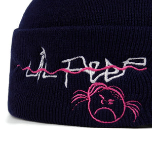 Lil Peep Come Over When You’re Sober Embroidered Beanie - Black Crown Fashion