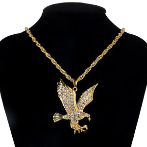 Iced Out Eagle Chain - Black Crown Fashion
