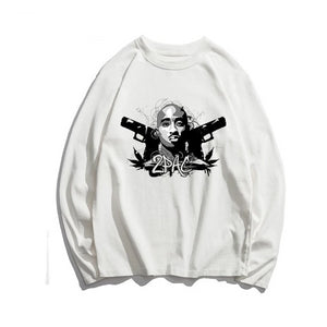 Tupac L/S Shirt Collection - Black Crown Fashion