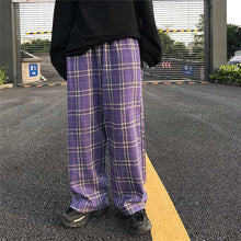 Load image into Gallery viewer, Casual Loose Fit Plaid Pants - Black Crown Fashion