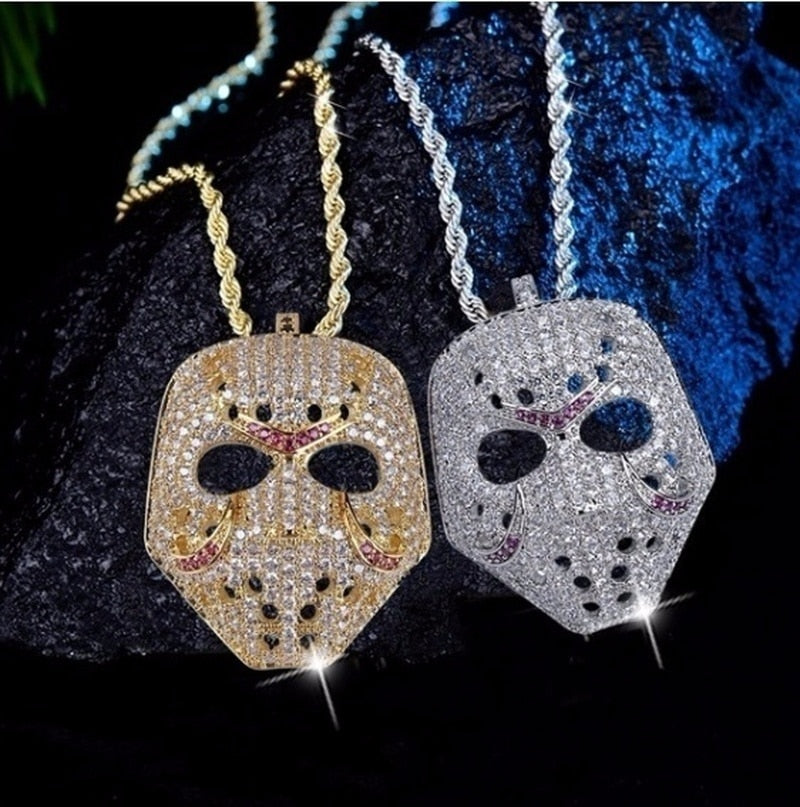 Iced Out Jason Voorhees Mask Chain – Black Crown Fashion