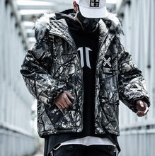 Load image into Gallery viewer, Forest Frost Camo Jacket - Black Crown Fashion