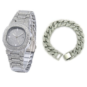 Signature Iced Out Watch Bundle - Black Crown Fashion
