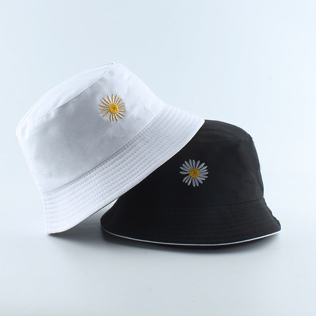 Flower Power Bucket Hat - Black Crown Fashion