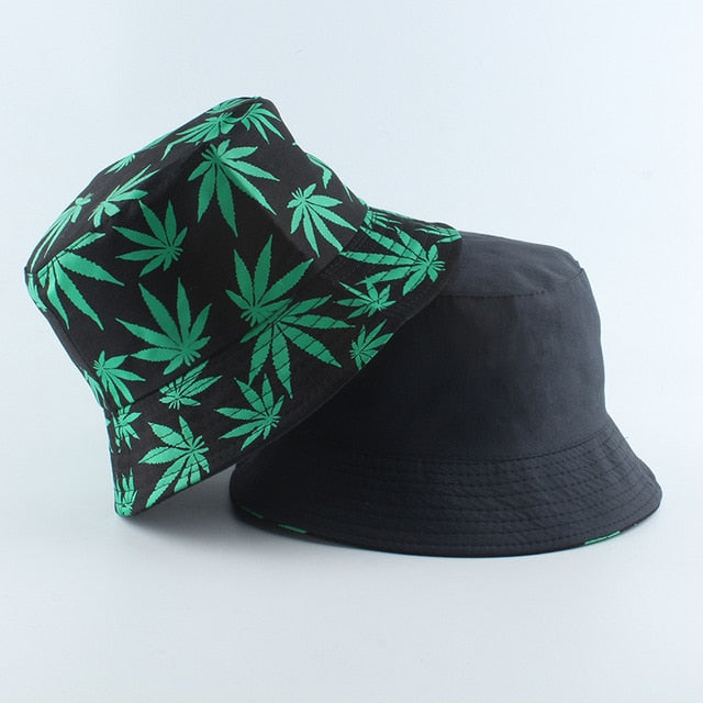 Marijuana Bucket Hat - Black Crown Fashion