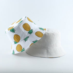 Pineapple Bucket Hat - Black Crown Fashion