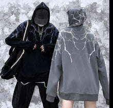 Load image into Gallery viewer, Lightning Hoodie - Black Crown Fashion