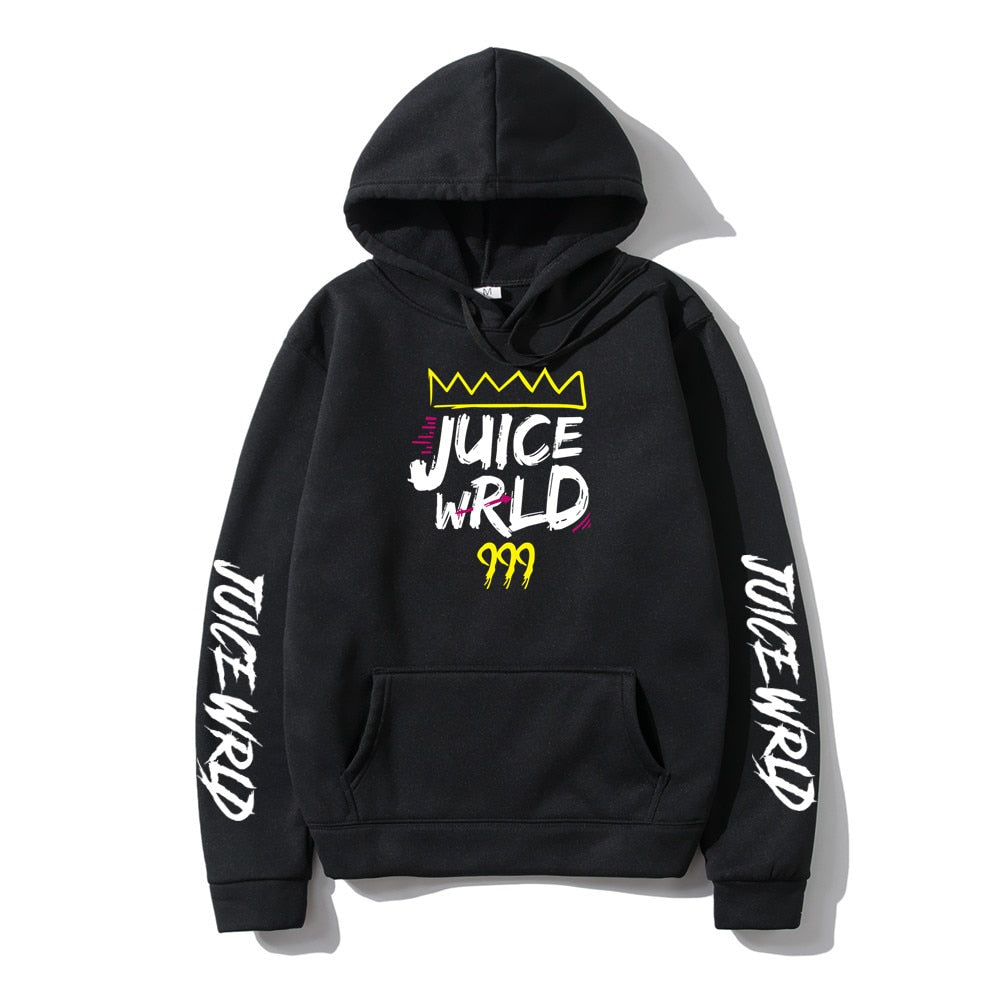 Juice Wrld “Lean With Me Hoodie – Black Crown Fashion