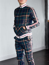 Load image into Gallery viewer, Plaid Tracksuit Sets - Black Crown Fashion