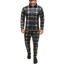 Load image into Gallery viewer, Plaid Tracksuit Sets - Black Crown Fashion