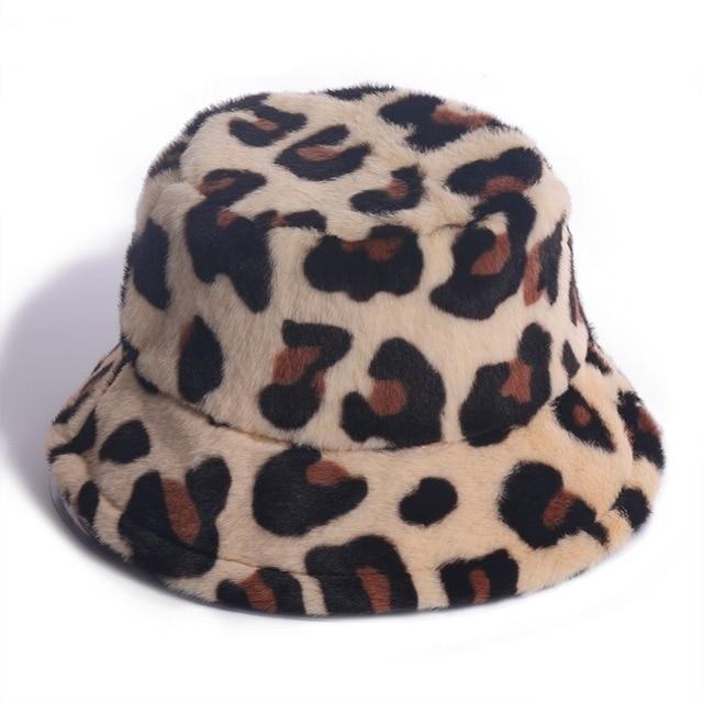 Soft Leopard Bucket Hat - Black Crown Fashion