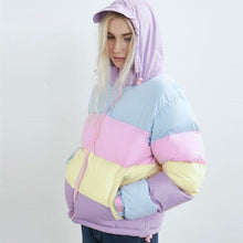 Load image into Gallery viewer, Cotton Candy Puffer Jacket - Black Crown Fashion