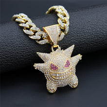 Load image into Gallery viewer, Iced Out Gengar Chain - Black Crown Fashion