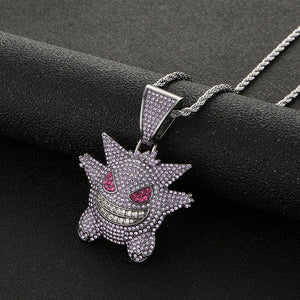 Iced Out Gengar Chain - Black Crown Fashion