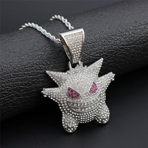 Iced Out Gengar Chain - Black Crown Fashion