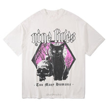Load image into Gallery viewer, Nine Lives T-shirt - Black Crown Fashion