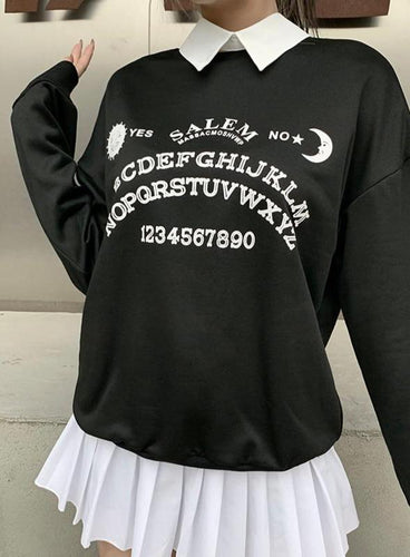 Ouija Sweatshirt - Black Crown Fashion