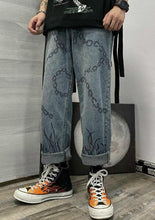 Load image into Gallery viewer, Flame Chain Denim - Black Crown Fashion