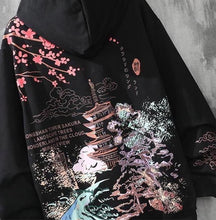 Load image into Gallery viewer, Sakura Wonderland Hoodie - Black Crown Fashion