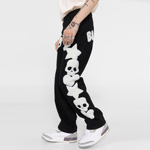 Load image into Gallery viewer, Embroidered Star Skull Jeans
