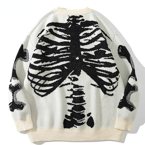 Oversized Skeleton Crewneck Sweater