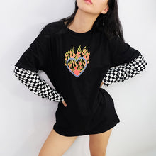Load image into Gallery viewer, Burning Love L/S Top - Black Crown Fashion
