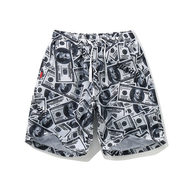 In Love With The Money Shorts - Black Crown Fashion