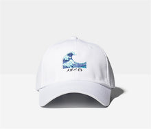 Load image into Gallery viewer, Embroidered Wave Hat - Black Crown Fashion