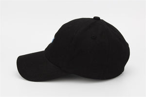 Embroidered Wave Hat - Black Crown Fashion
