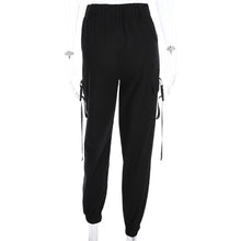 Load image into Gallery viewer, Women&#39;s High Waisted Cargo Pants - Black Crown Fashion
