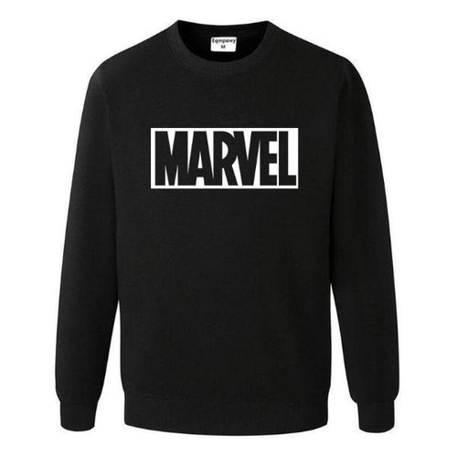 Marvel Crewneck Sweatshirt - Black Crown Fashion