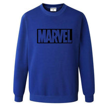 Load image into Gallery viewer, Marvel Crewneck Sweatshirt - Black Crown Fashion