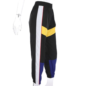Activ-stripe Sweatpants - Black Crown Fashion